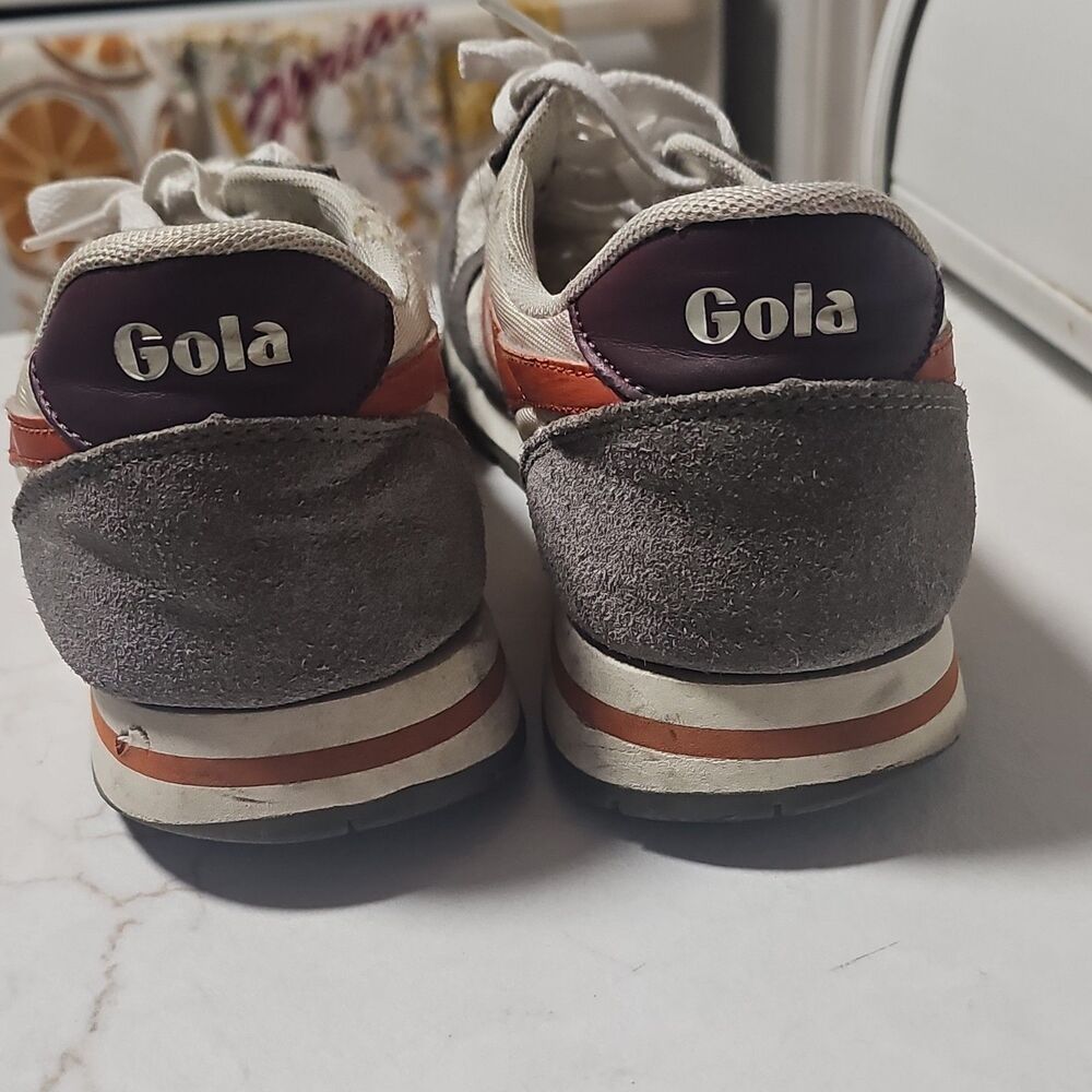 Gola CMA592 Daytona Sneakers Gray White Orange Textile Leather